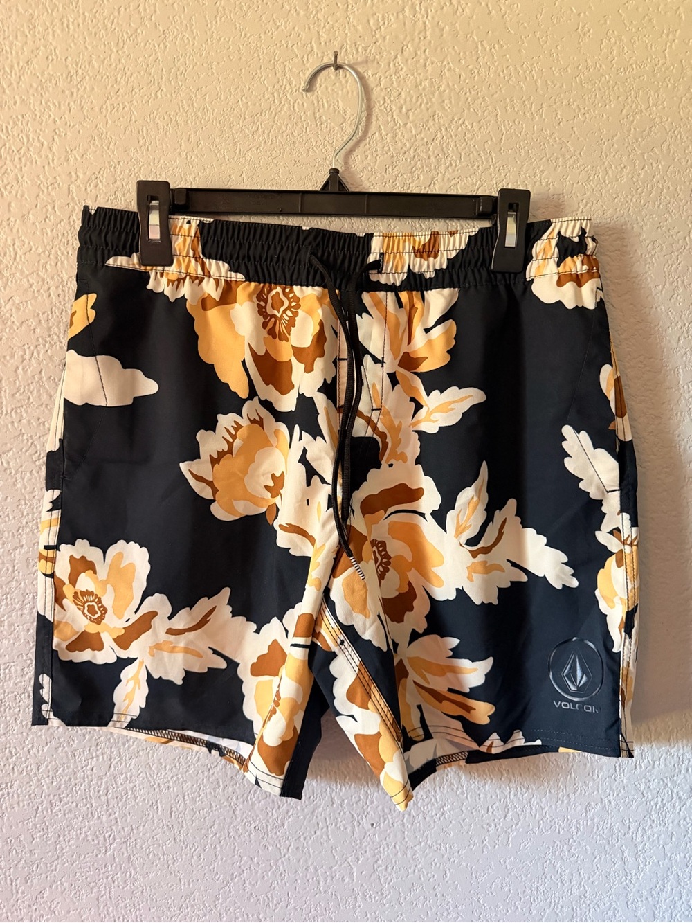 Volcom Men’s Black Floral Swim Shorts